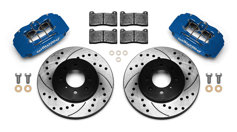 Wilwood DPHA Caliper & Rotor Upgrade Kit - Front Blue (Honda/Acura 262mm Drilled Rotors)