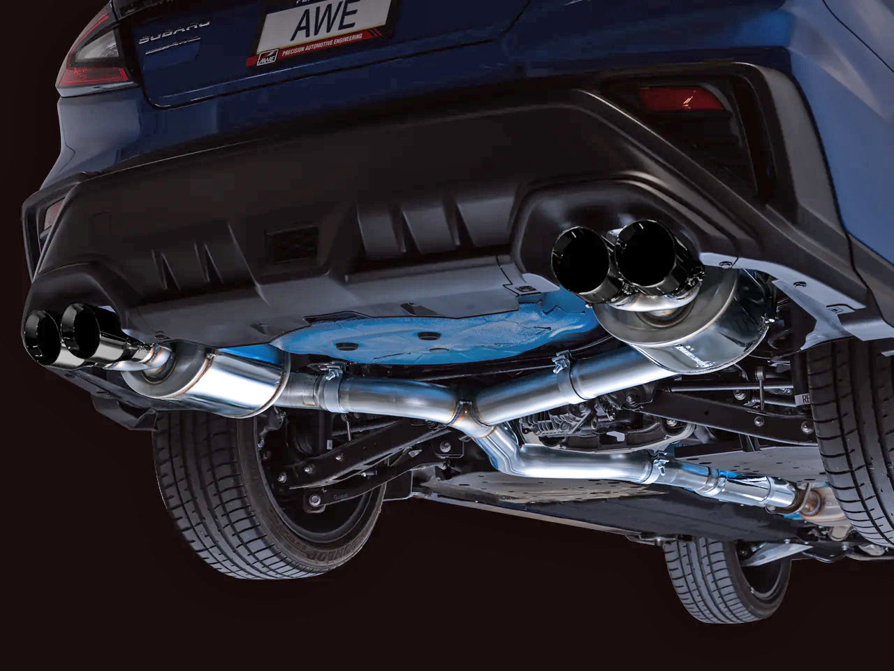 AWE Tuning 2022+ VB Subaru WRX Touring Edition Exhaust - Diamond Black Tips