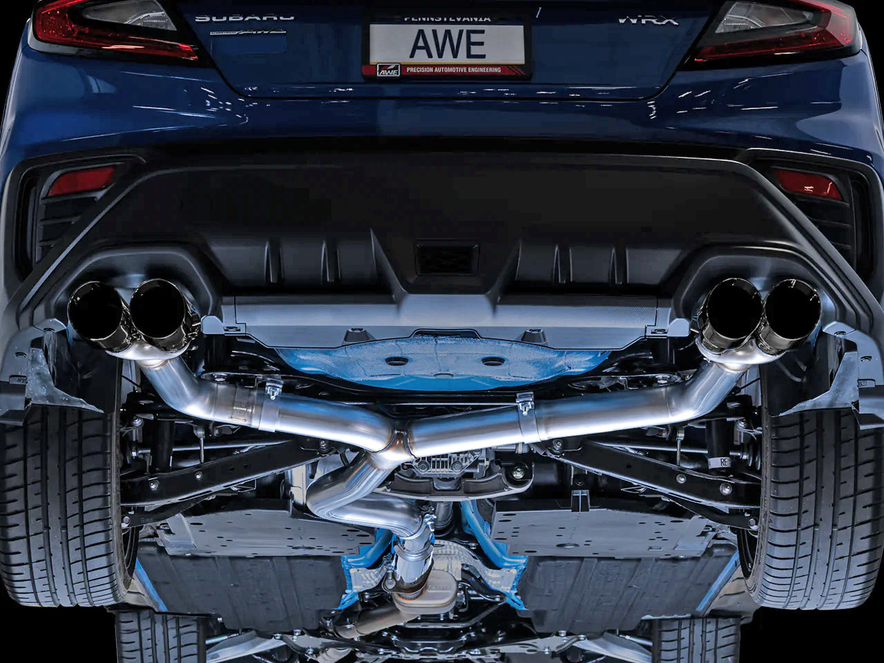 AWE Tuning 2022+ VB Subaru WRX Track Edition Exhaust - Diamond Black Tips