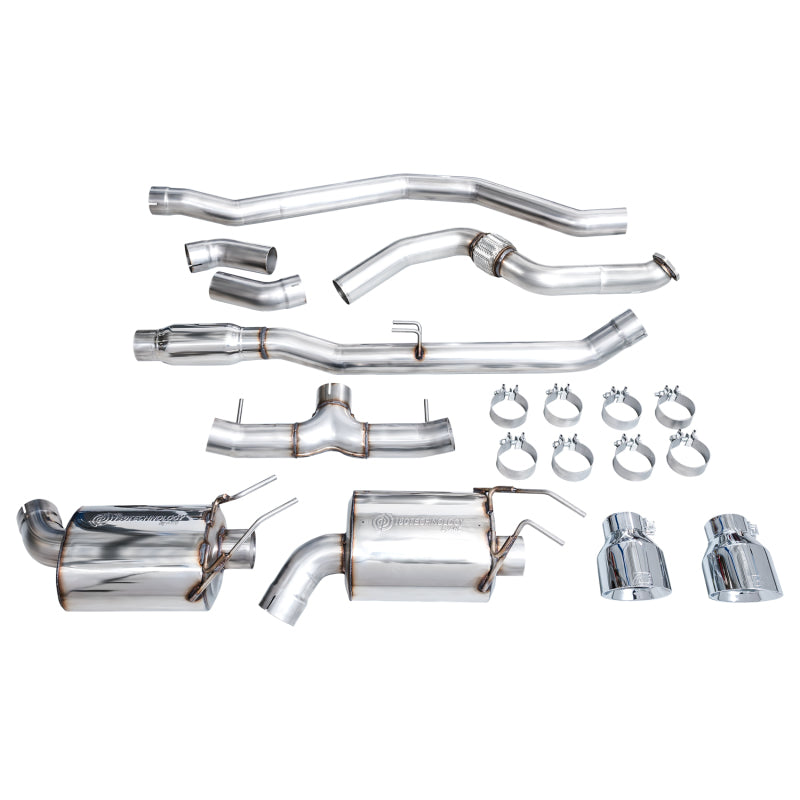 AWE Tuning 2022+ Honda Civic Si FE1 Touring Edition Catback Exhaust - Dual Chrome Silver Tips