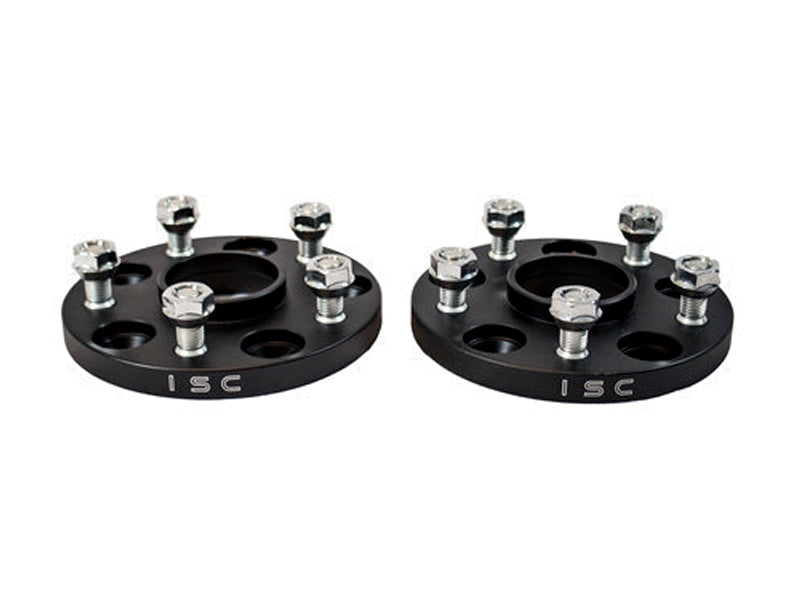 ISC Suspension Subaru 5x100 Hub Centric Wheel Spacers - 15mm Black (Pair)