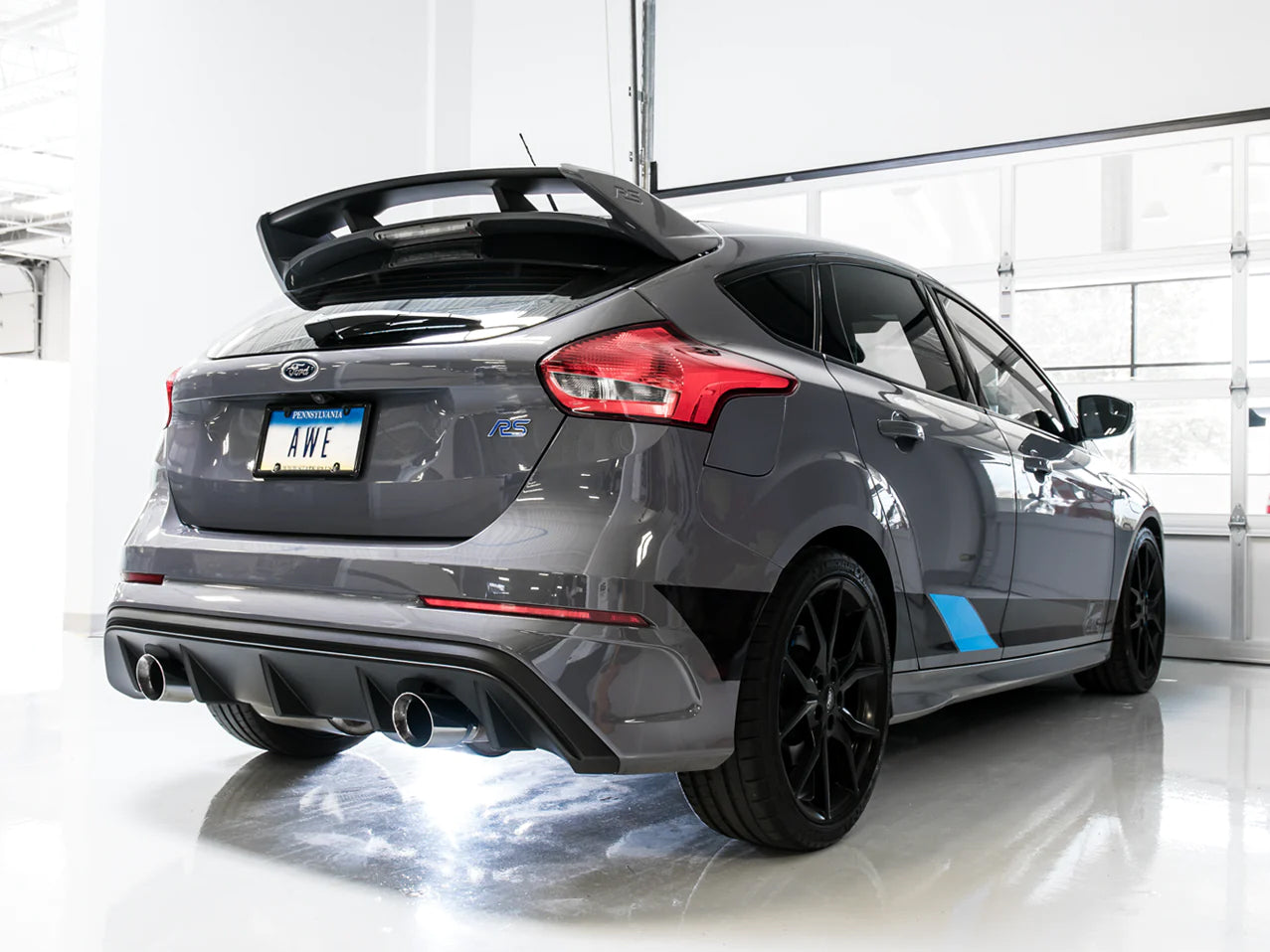 AWE Tuning Ford Focus RS SwitchPath Catback Exhaust - Diamond Black Tips