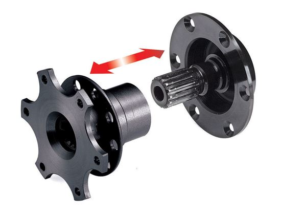 Sparco 6-Bolt Steering Wheel Quick Release - Black