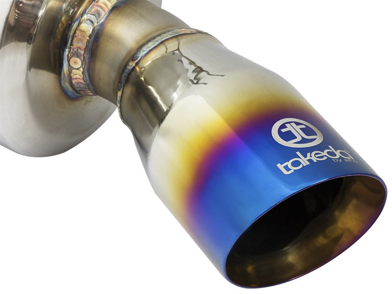 aFe POWER Takeda 16-17 Honda Civic I4-1.5L (t) 2.5-2.25in Dual-Exit Exhaust Blue Tips