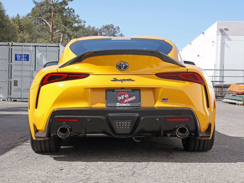 aFe POWER Takeda 2021 Toyota Supra 2.0L (t) 2.5in-3in Exhaust w/ Carbon Tips