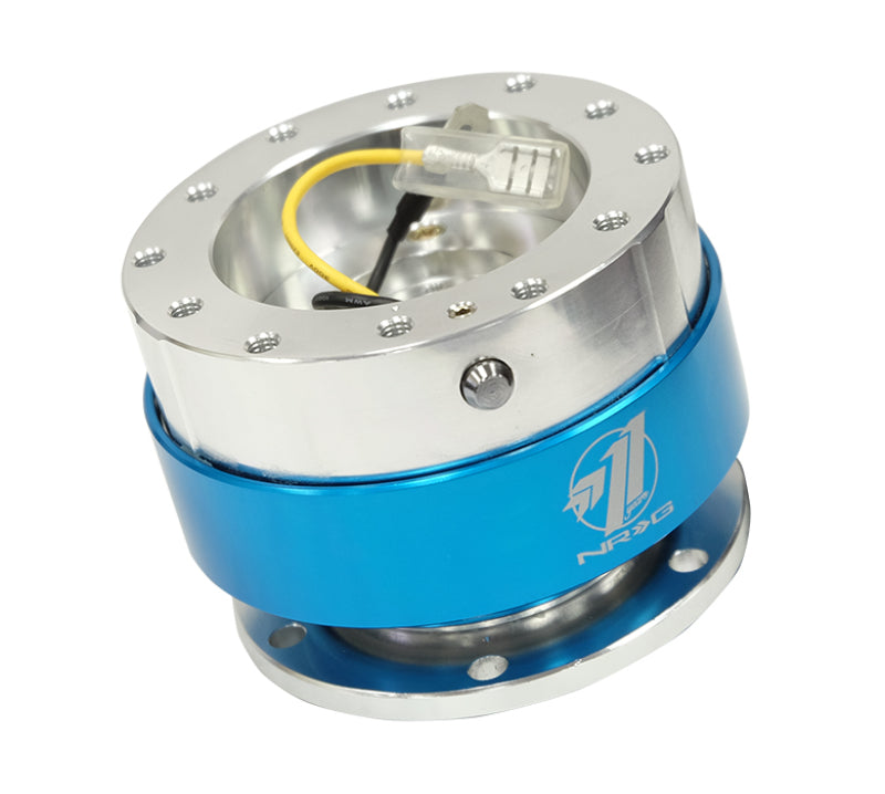 NRG Gen 1.5 Quick Release - Silver Body / Blue Chrome Ring
