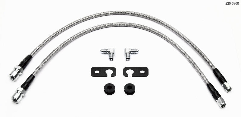 Wilwood Flexline Brake Lines - Front (02-06 Acura RSX w/ Forged Dynalite Calipers)