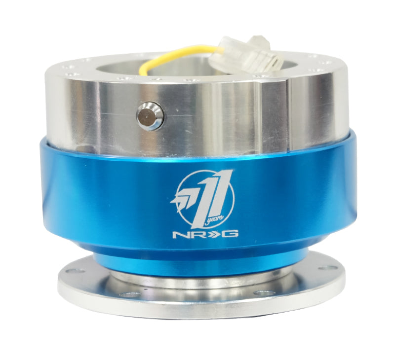 NRG Gen 1.5 Quick Release - Silver Body / Blue Chrome Ring