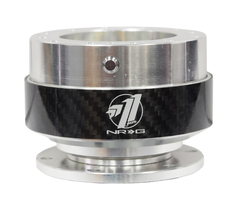 NRG Gen 1.5 Quick Release - Silver Body / Carbon Fiber Ring