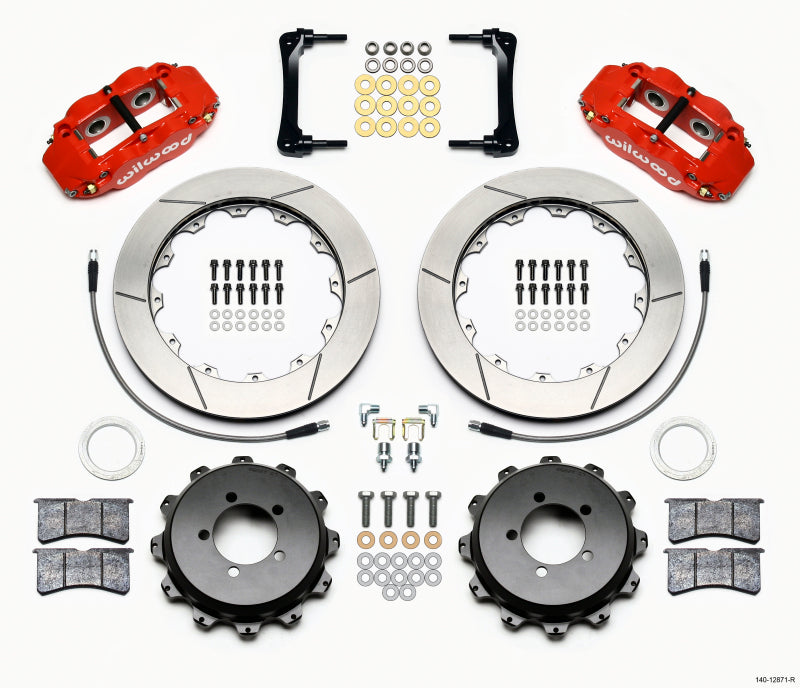 Wilwood Narrow Superlite 4R Big Brake Kit - Rear Red (12+ BRZ/FR-S/86 12.88 Rotors w/ Lines)