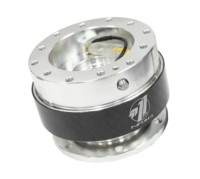 NRG Gen 1.5 Quick Release - Silver Body / Carbon Fiber Ring