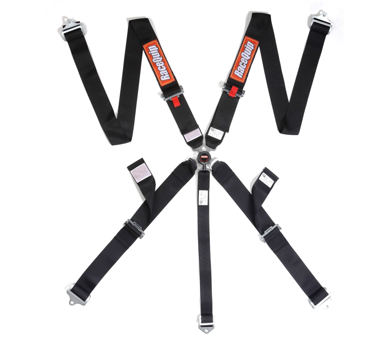 RaceQuip SFI Camlock 5pt Pull-Up Harness - Black
