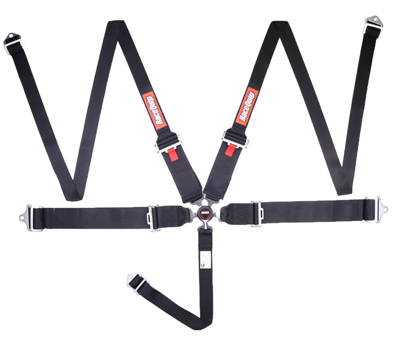 RaceQuip SFI Camlock 5pt HAS Pull-Down Harness - Black