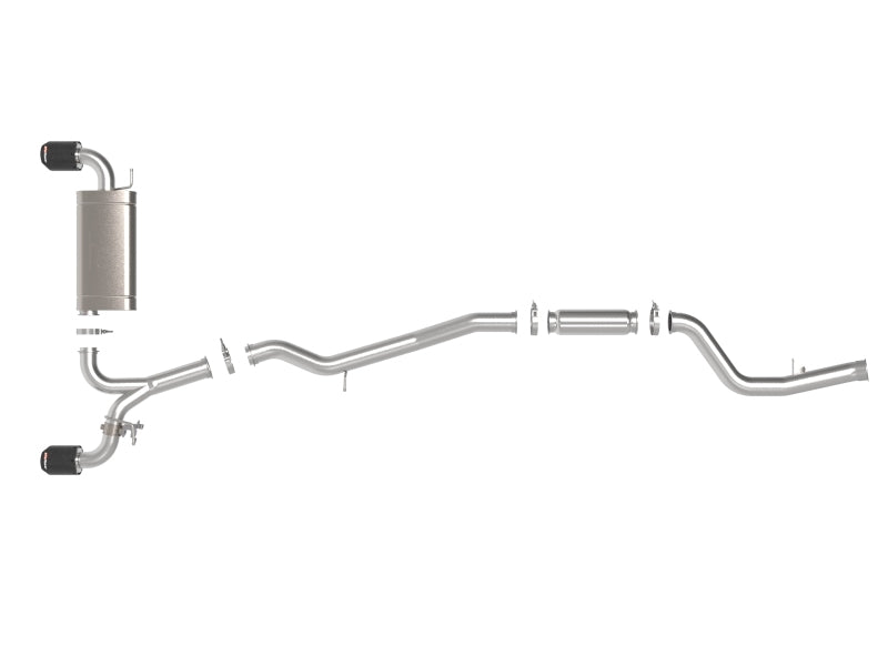 aFe POWER Takeda 2021 Toyota Supra 2.0L (t) 2.5in-3in Exhaust w/ Carbon Tips
