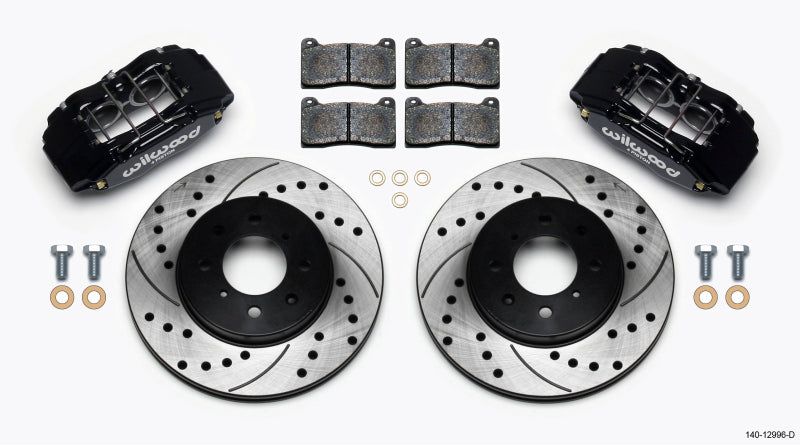 Wilwood DPHACaliper & Rotor Upgrade Kit - Front Black (Honda/Acura 262mm Drilled Rotors)