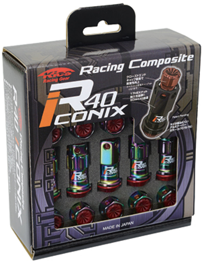Project Kics R40 Iconix Lug Nuts -14x1.50 Neo Chrome / No Caps (16 Lugs + 4 Locks)