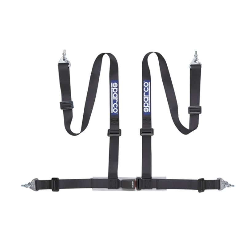 Sparco Harness 2 Inch Black 4Pt Snap-In