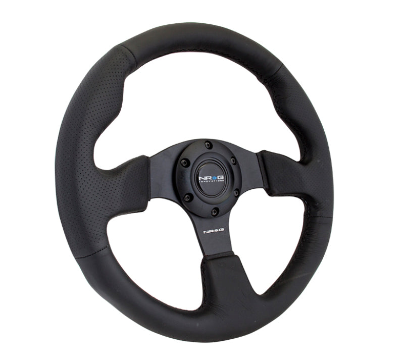 NRG Steering Wheel - 320mm (Black Leather Grip / Black Stitching)