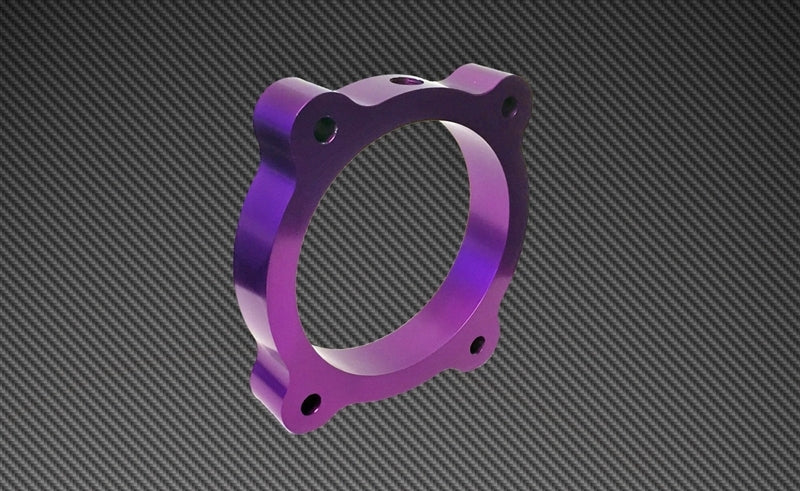 Torque Solution Throttle Body Spacer (Purple): Hyundai Genesis V6 3.8L 2013+