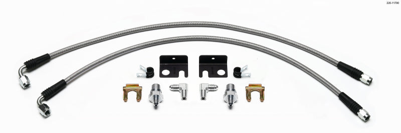 Wilwood Flexline Brake Lines - Front (01+ Honda Fit)
