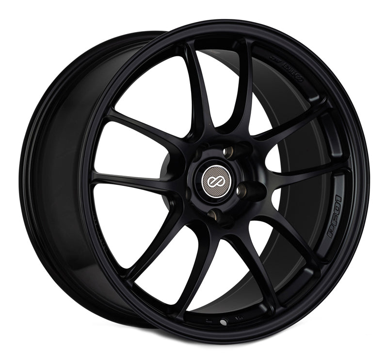 Enkei PF01 18x9 5x114.3 45mm Offset 75mm Bore Matte Black Wheel