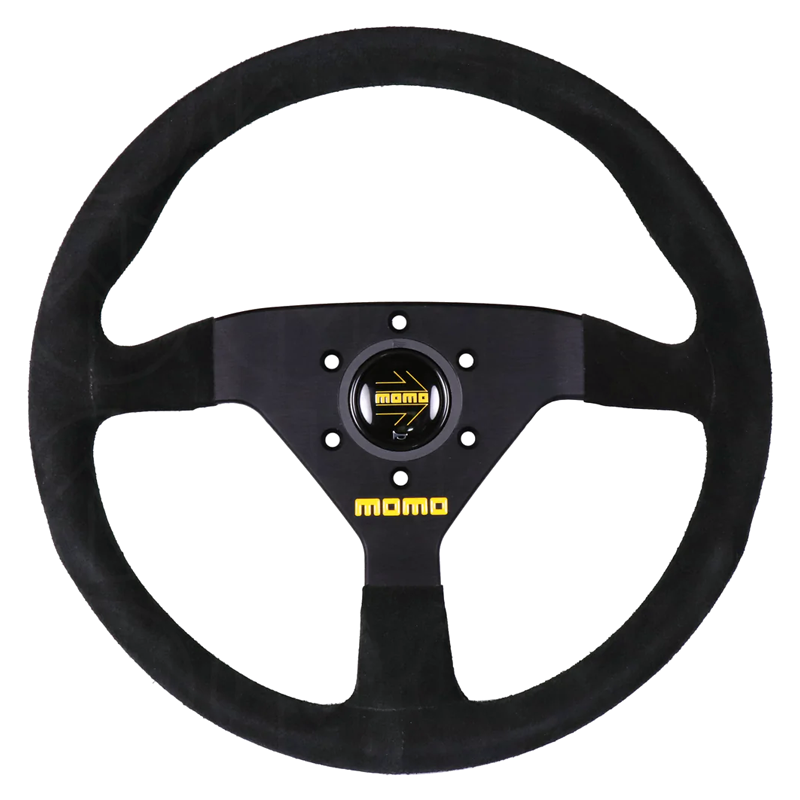 Momo MOD. 78 Steering Wheel - 350mm (Black Suede / Black Stitching)