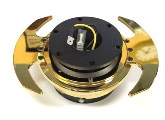 NRG Gen 3.0 Quick Release - Black Body / Gold Chrome Paddle