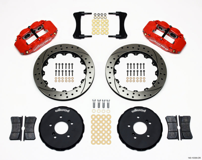 Wilwood Narrow Superlite 6R Big Brake Kit - Front Red (Honda S2000 12.88 Drilled Rotors)