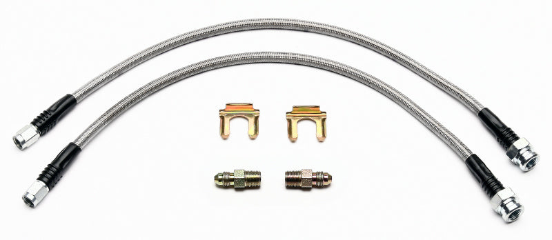 Wilwood Flexline Brake Lines - Front (95-98 Nissan 240SX w/ FSL4 Caliper)