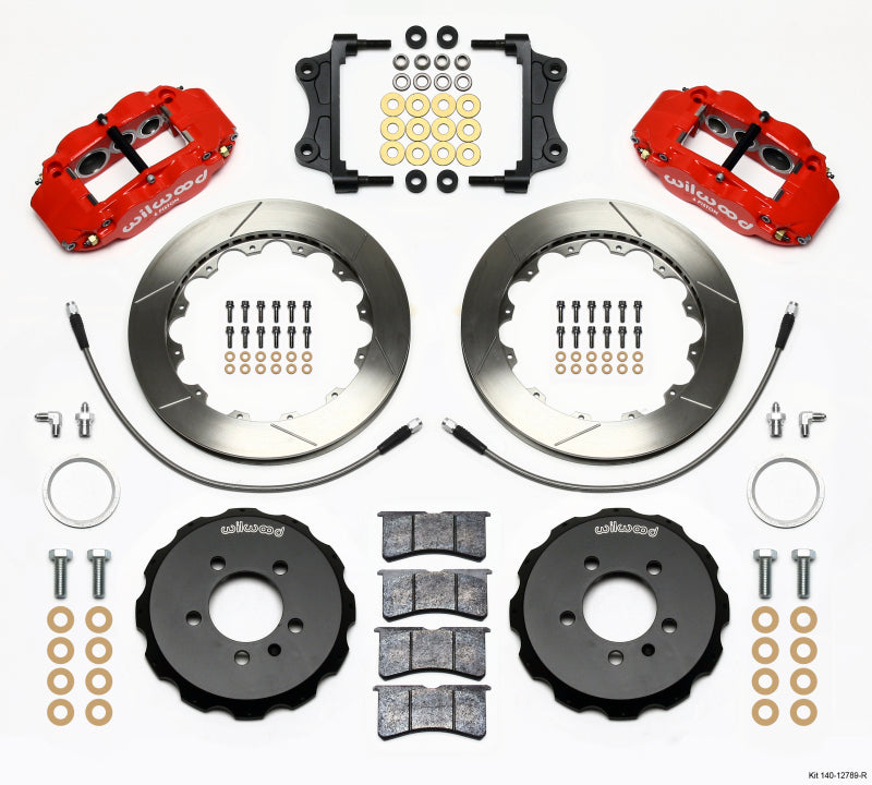 Wilwood Narrow Superlite 6R Big Brake Kit - Front Red (06-12 VW GTI 12.88in Rotors w/ Lines)