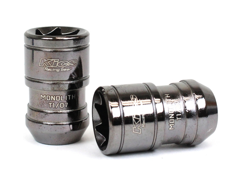 Project Kics Monolith T1/07 Lug Nuts -14x1.5 Glorious Black (20 Lug Set)