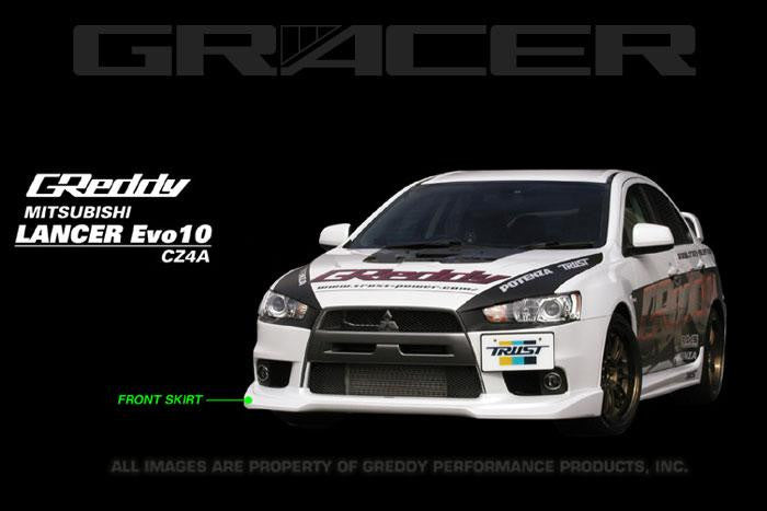 GReddy 08-16 Mitsubishi Evolution X Urethane Front Lip Spoiler