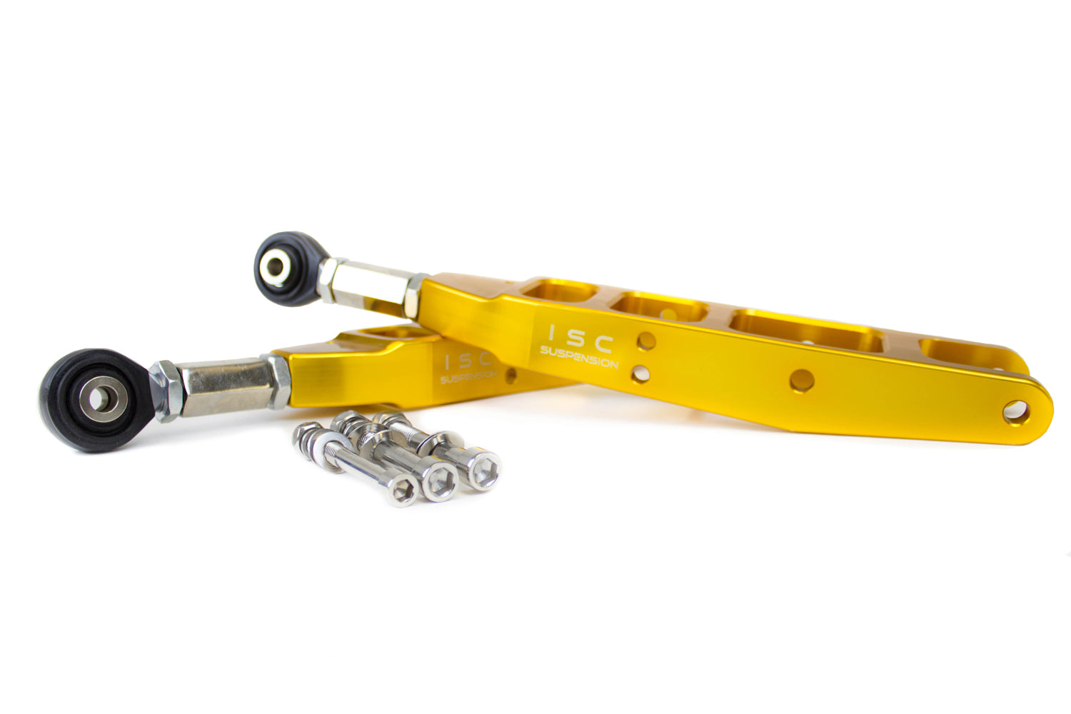 ISC Suspension V3 Rear Control Arms - Gold (08-21 WRX / STI & 13-20 BRZ / FR-S)