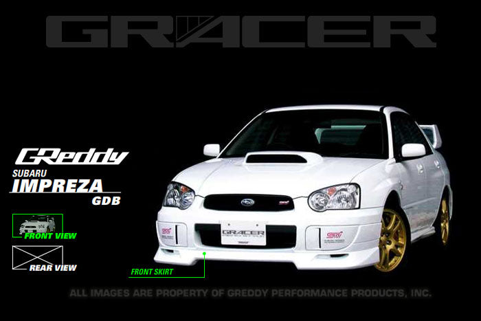 GReddy 04-05 WRX & STi Fiberglass Front Lip Spoiler