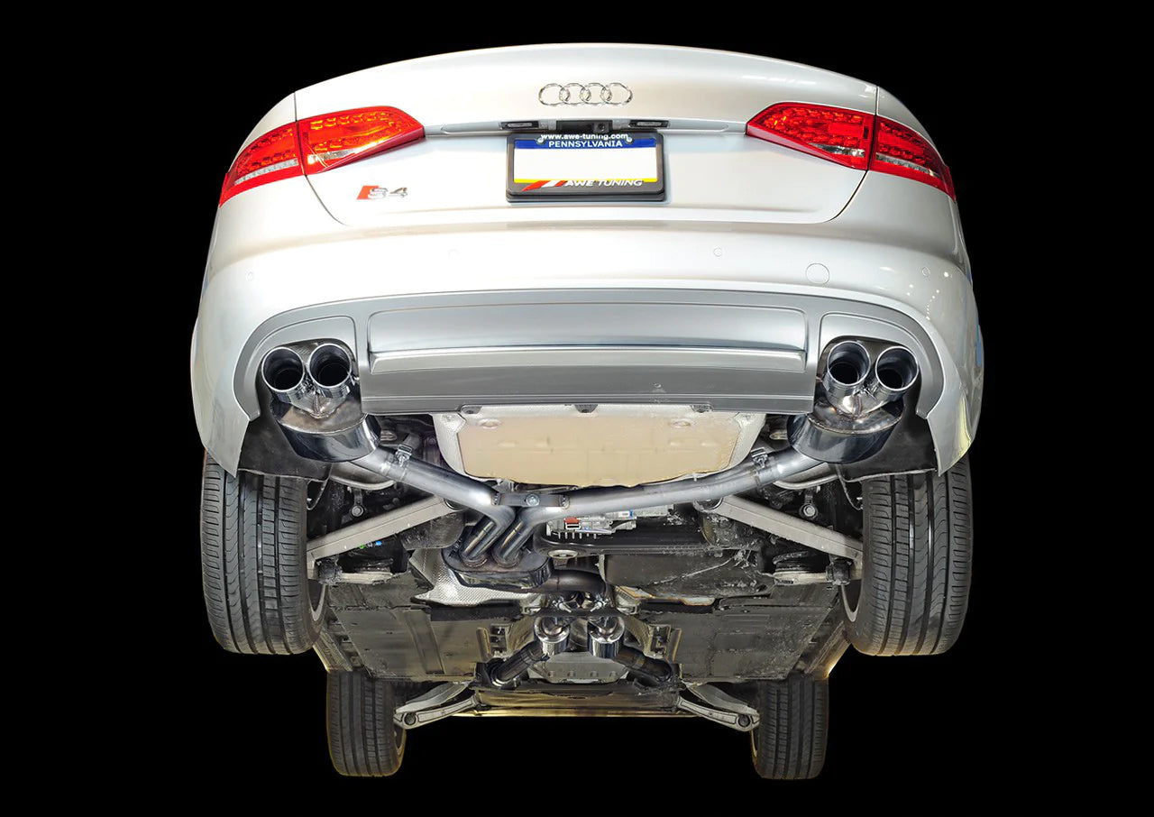 AWE Tuning Audi B8 / B8.5 S4 3.0T Touring Edition Exhaust - Diamond Black Tips (90mm)