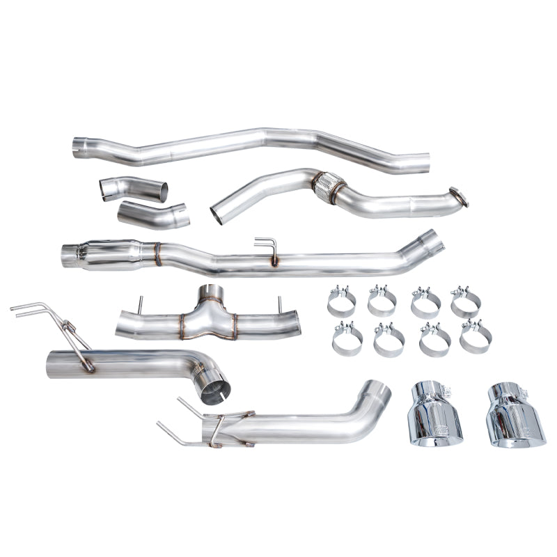 AWE Tuning 2022+ Honda Civic Si FE1 FWD Track Edition Catback Exhaust - Dual Chrome Silver Tips