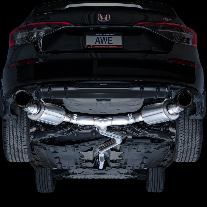 AWE Tuning 2022+ Honda Civic Si FE1 Touring Edition Catback Exhaust - Dual Diamond Black Tips