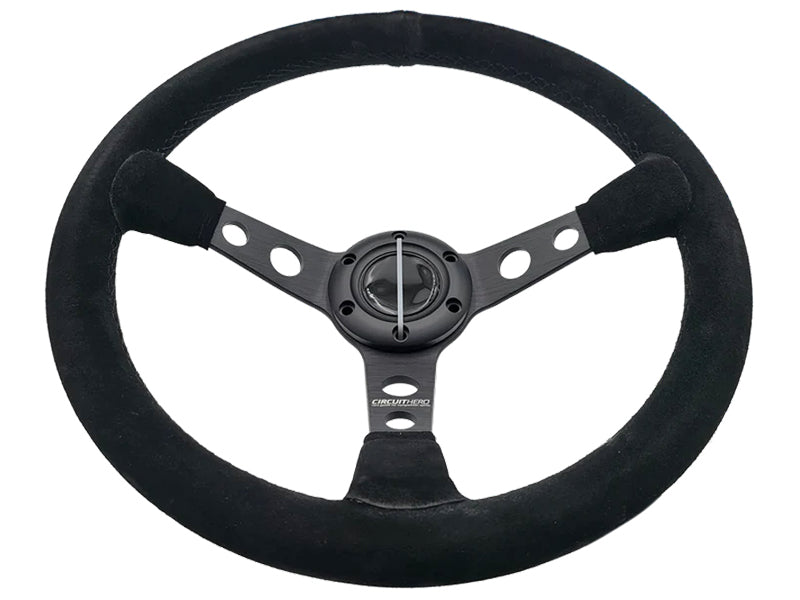 Circuit Hero 345mm 3-Spoke Suede Steering Wheel