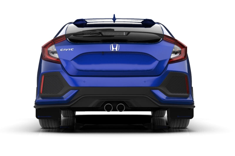 Rally Armor 17-21 Honda Civic Sport & Touring (Hatch) Black UR Mud Flap w/ Blue Logo