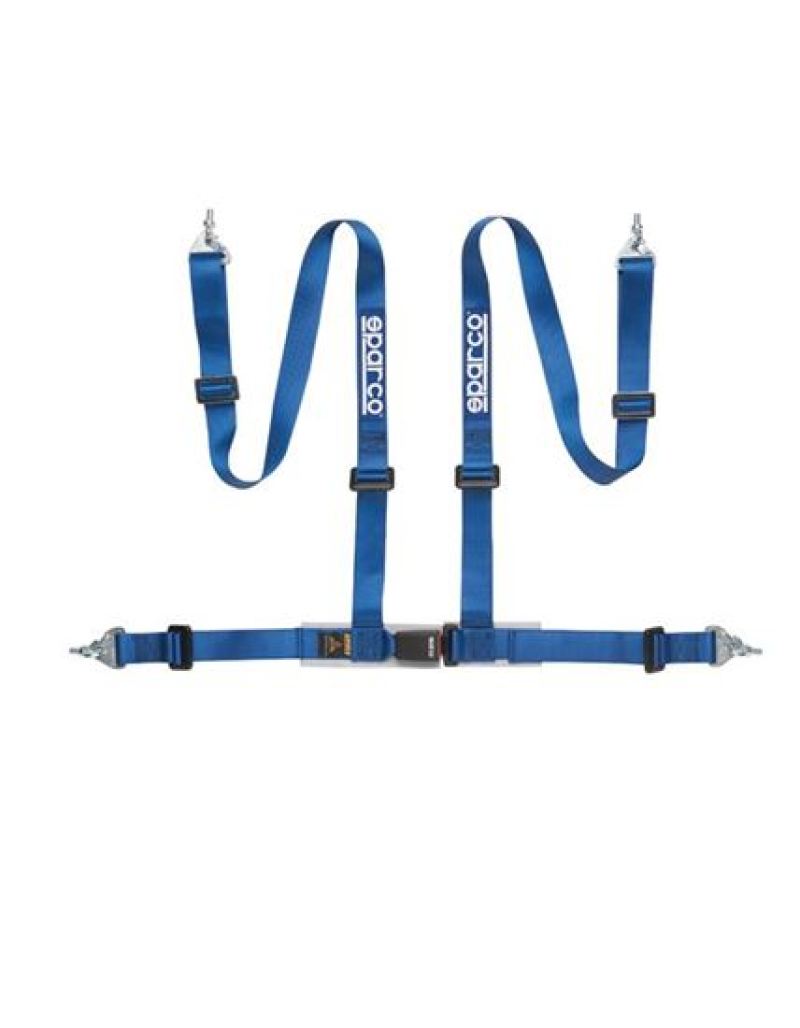 Sparco Harness 2 Inch Blue 4Pt Snap-In