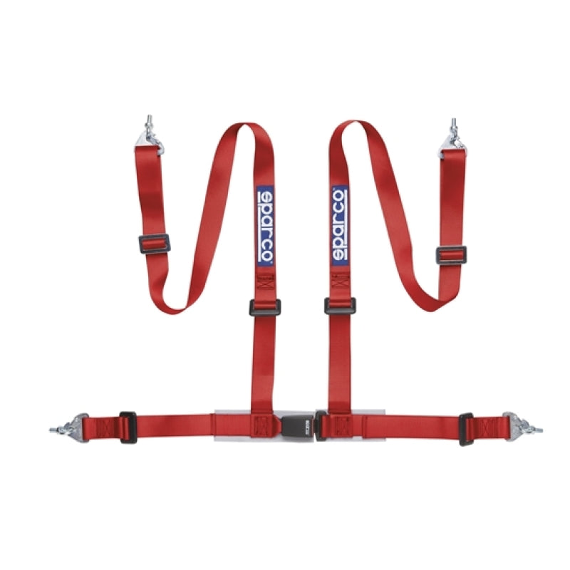 Sparco Harness 2 Inch Red 4Pt Snap-In