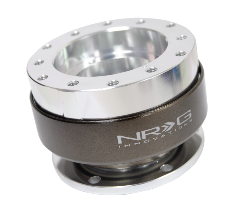 NRG SFI Spec 42.1 Gen 2.0 Quick Release - Silver Body / Titanium Ring