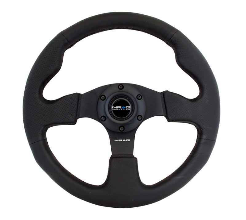 NRG Steering Wheel - 320mm (Black Leather Grip / Black Stitching)