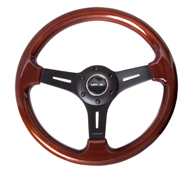 NRG Wood Grain Steering Wheel - 330mm (Wood Grip / Matte Black Spokes)