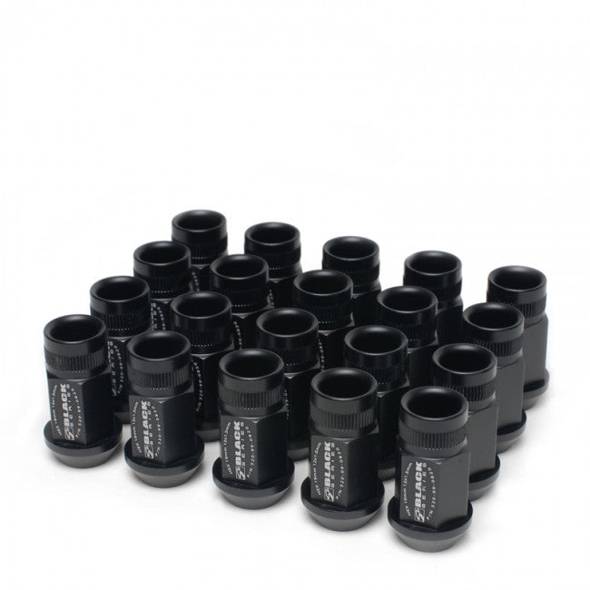 Skunk2 Forged Lug Nut Set - Black (12 x 1.5 - 16pcs)