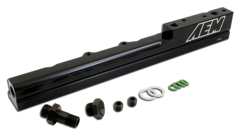 AEM Fuel Rail - Black (99-00 Honda Civic Si / Del Sol Vtec)