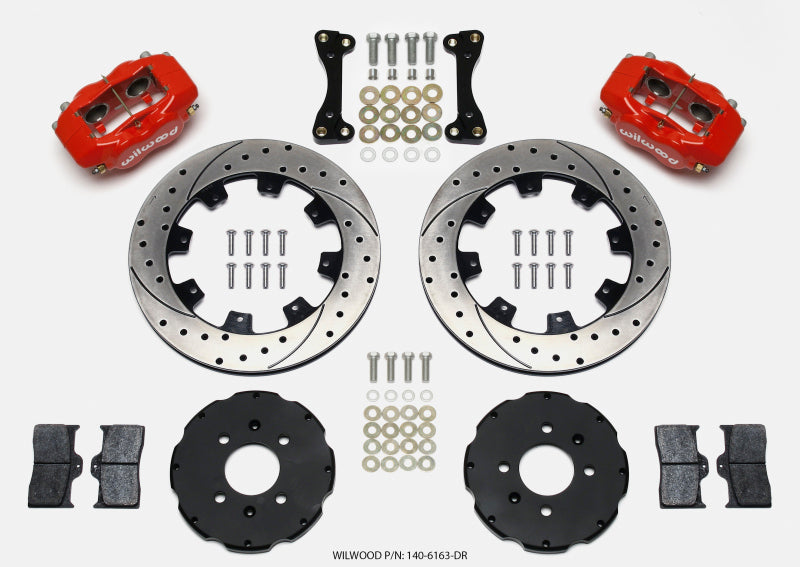 Wilwood Forged Dynalite Big Brake Kit - Front Red (90-01 Honda/Acura 262mm Drilled Rotors)