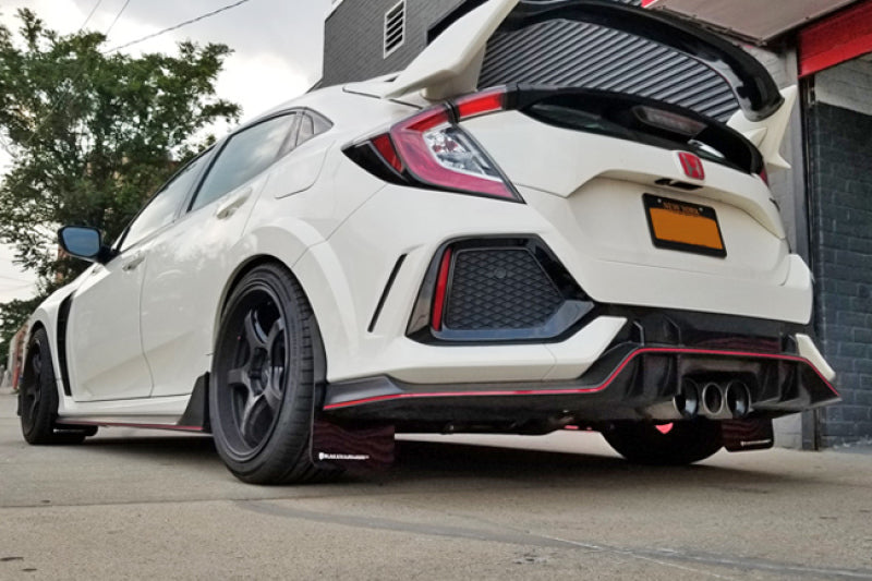 Rally Armor 17-21 Honda Civic Type R Red UR Mud Flap w/ Black Logo