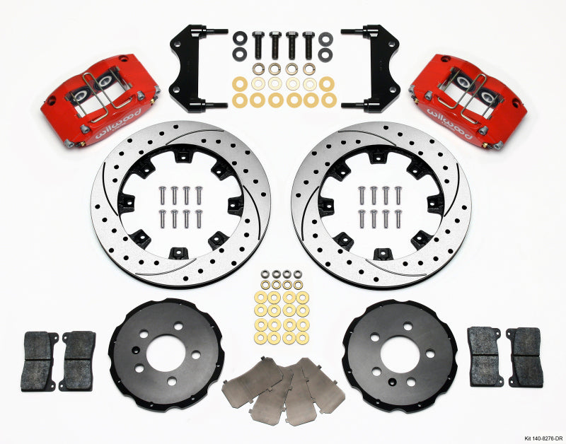 Wilwood Dynapro Radial Big Brake Kit - Front Red (99-03 Jetta IV & Golf IV 12.19in Drilled Rotors)