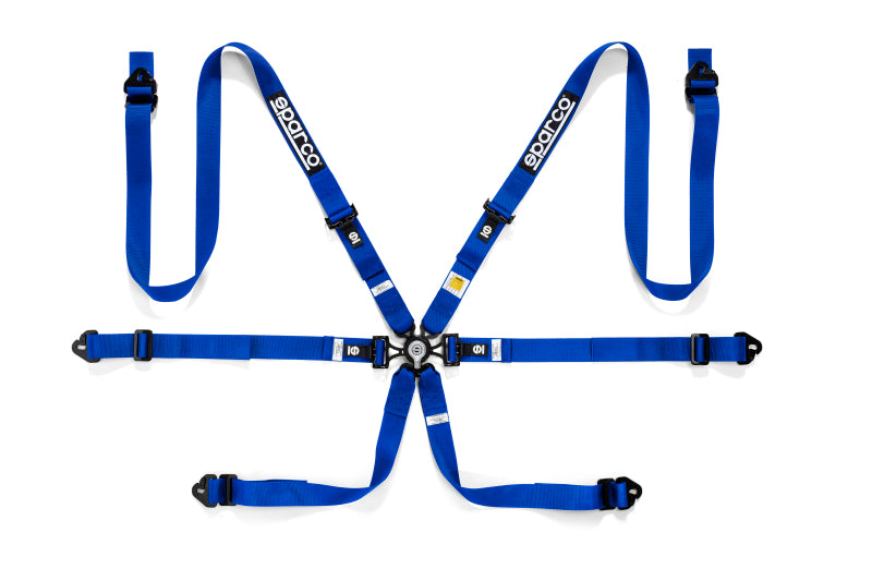 Sparco Harness 6 Pnt 2in Pd Blue